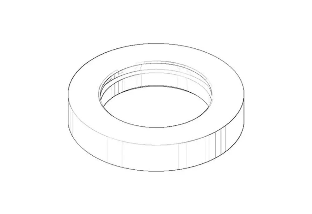DORNBRACHT Rosette ERSATZTEILE 092810035 D. 55 x D. 38,6 x 10 mm Chrom, 092810035-00 Galeriebild 1